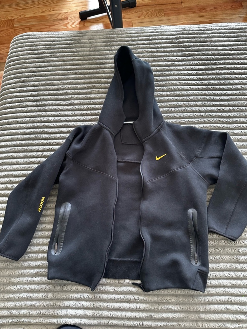 Nike Black Garment Tag with White Care Label